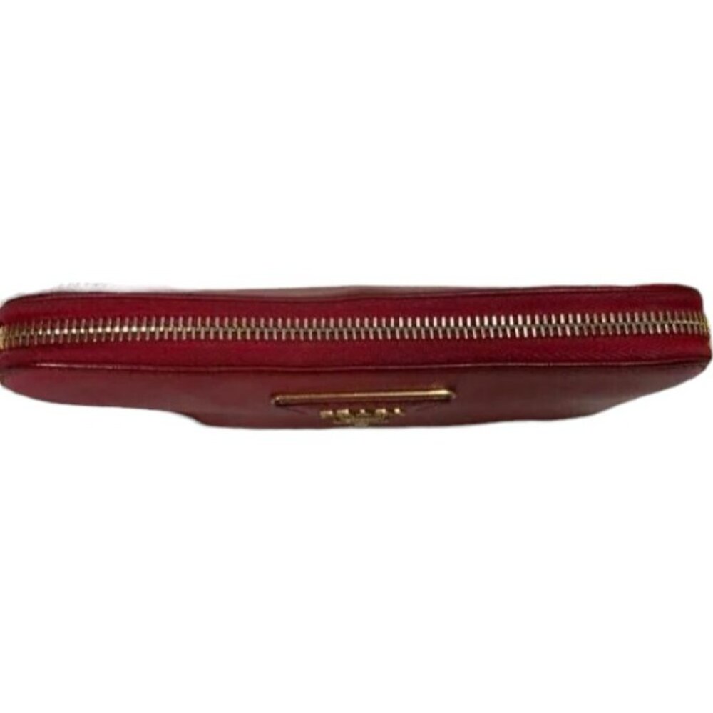 229164P (S2) Prada Wallet Long Round Zipper Pink Leather - Picture 3 of 10